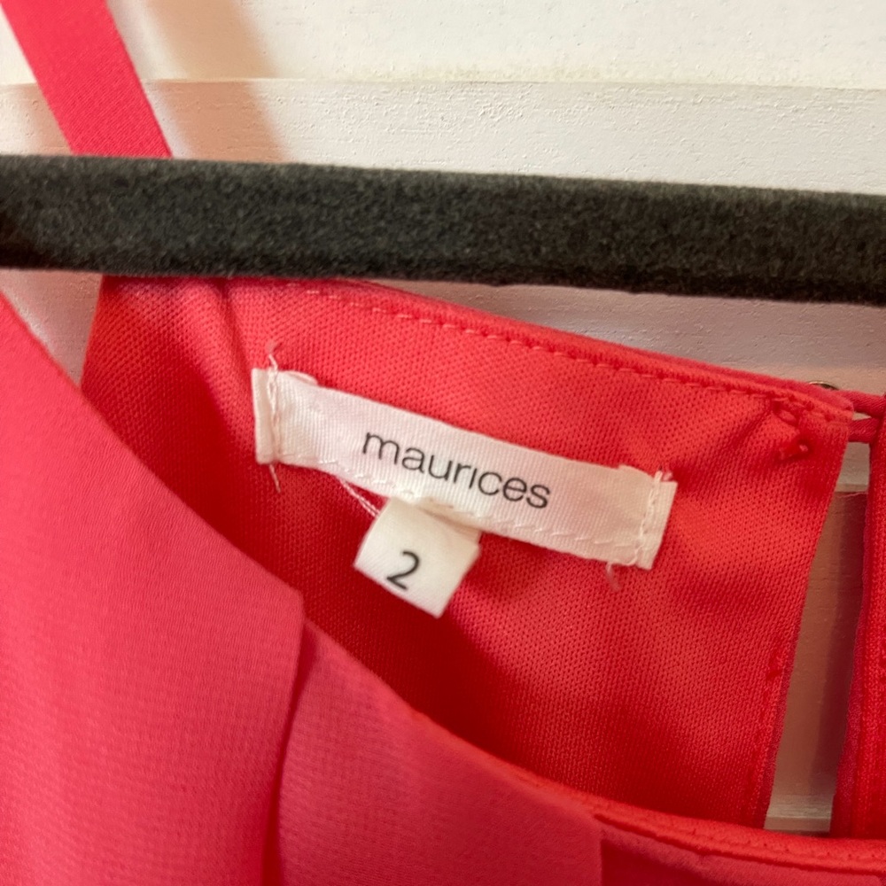 Maurices coral pleated mini dress size 2X - Picture 12 of 12